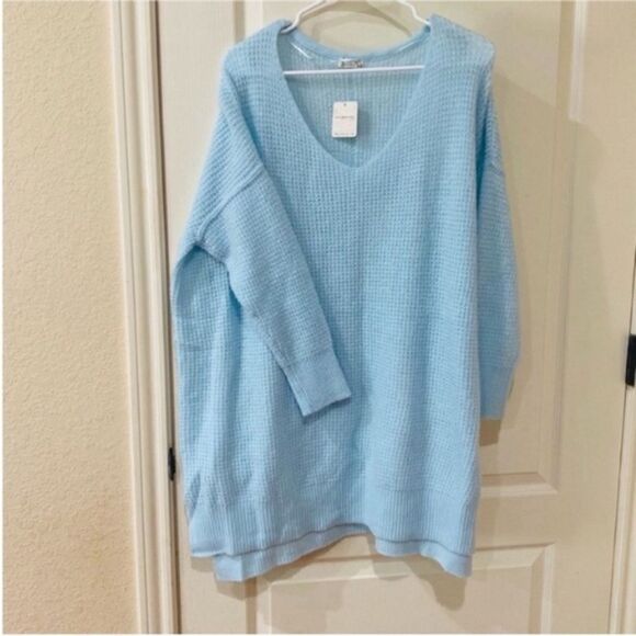 Free‎ People NWT Pullover V neck Sweater size M/L - Picture 1 of 5